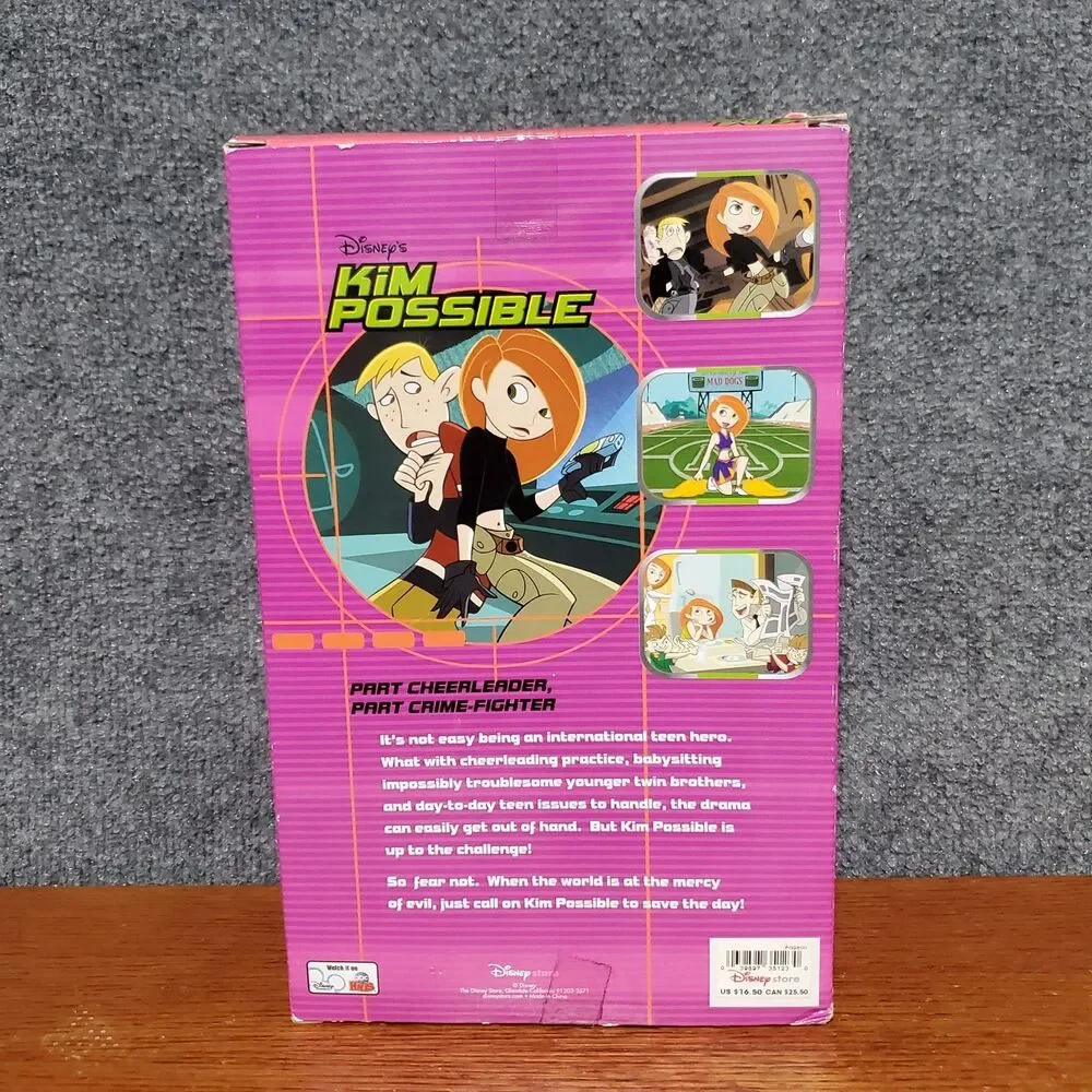 Disney Store Exclusive Kim Possible Doll Cheerleader & Crime Fighter Outfits New